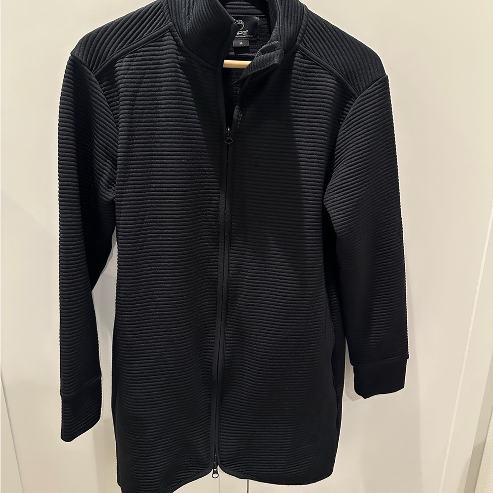 Black Ribbed Dual Zip Jacket